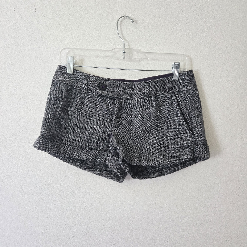 Grey tweed shorts